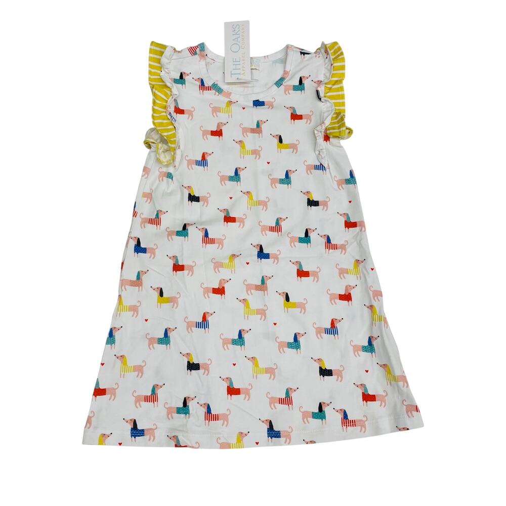 NWT The Oaks Apparel 5Y Darling Pups Lori Dress